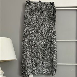 Leopard print Midi Wrap Skirt XS